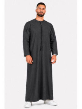 Qamis Emirati gris...