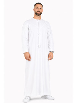 Qamis Emirati Blanc - Coton