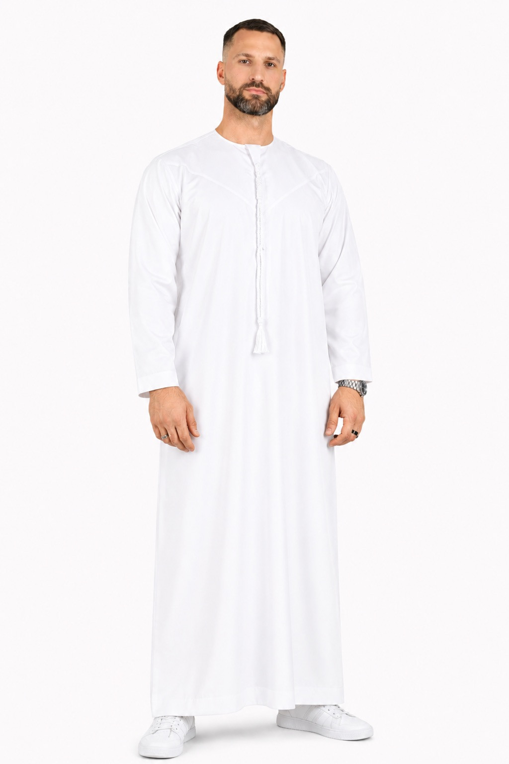 Qamis Emirati Blanc - Coton
