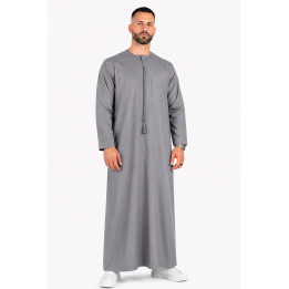 Qamis Emirati Gris clair - Coton