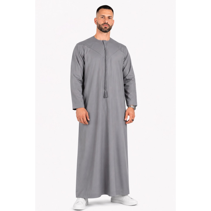 Qamis Emirati Gris clair - Coton