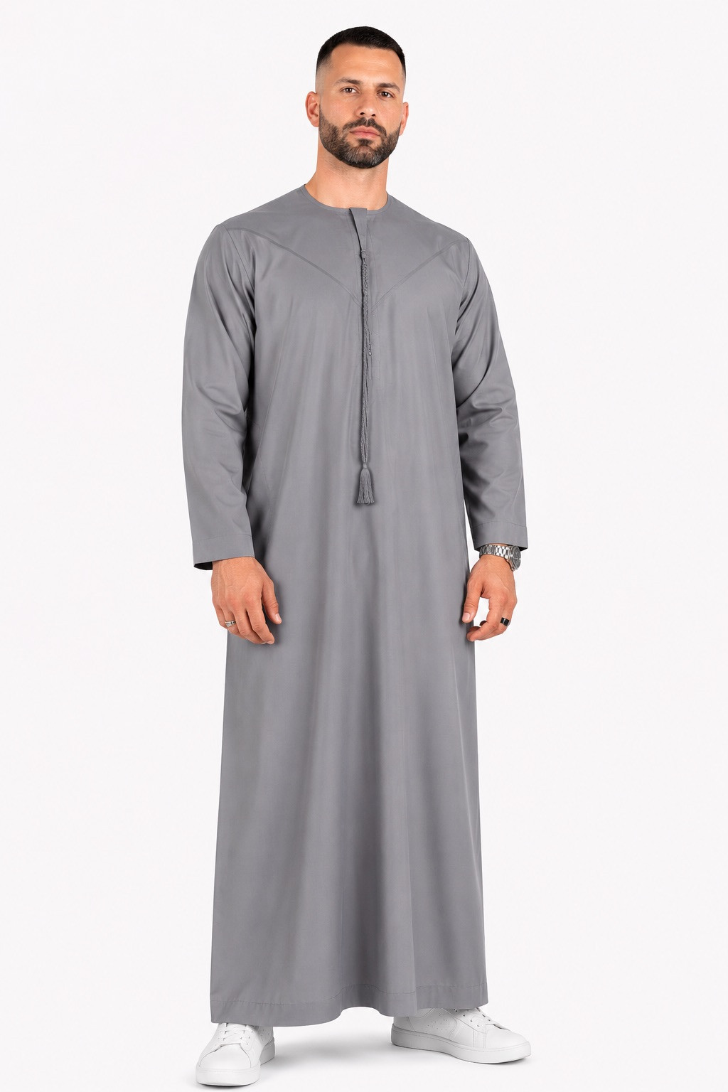 Qamis Emirati Gris clair - Coton