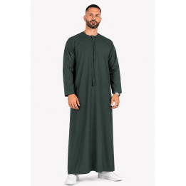 Qamis Emirati Vert Bouteille - Coton