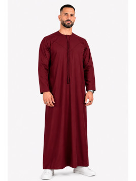 Qamis Emirati Bordeaux - Coton