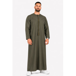 Qamis Emirati Vert Bouteille - Coton