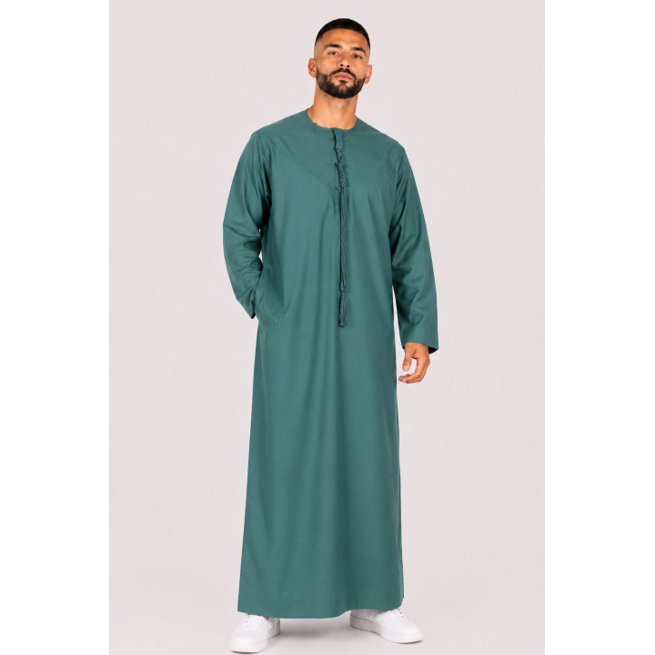 Qamis Emirati vieux vert - Coton