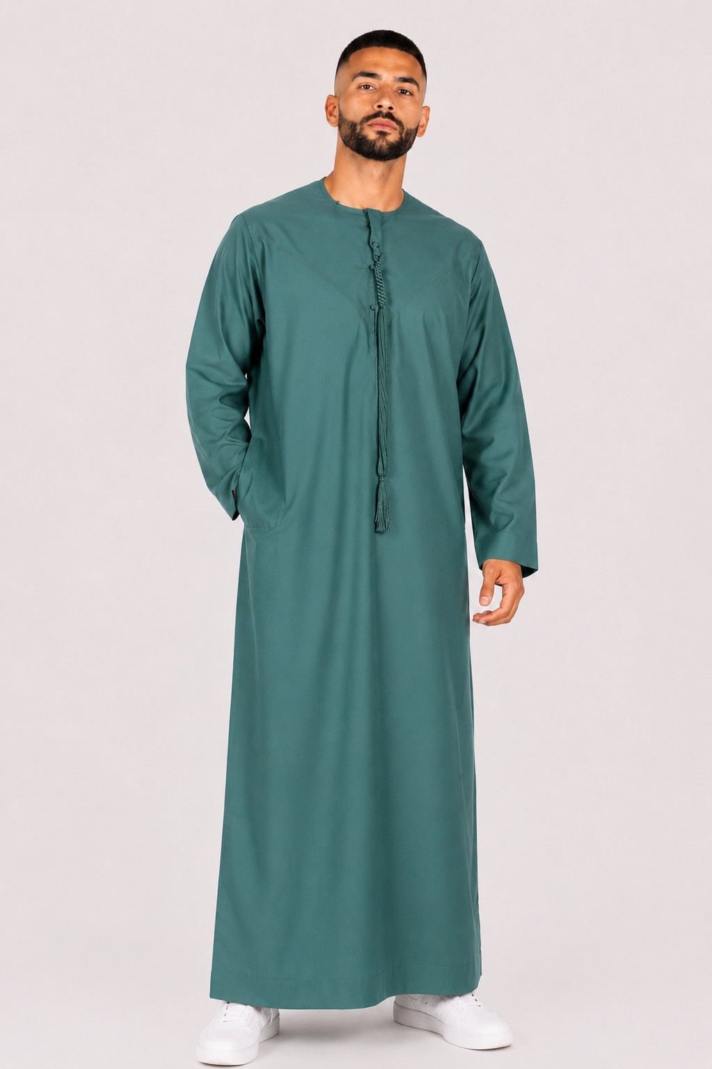 Qamis Emirati vieux vert - Coton