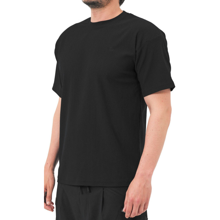 T-shirt oversized Waffle QTT3001 noir - Qabail