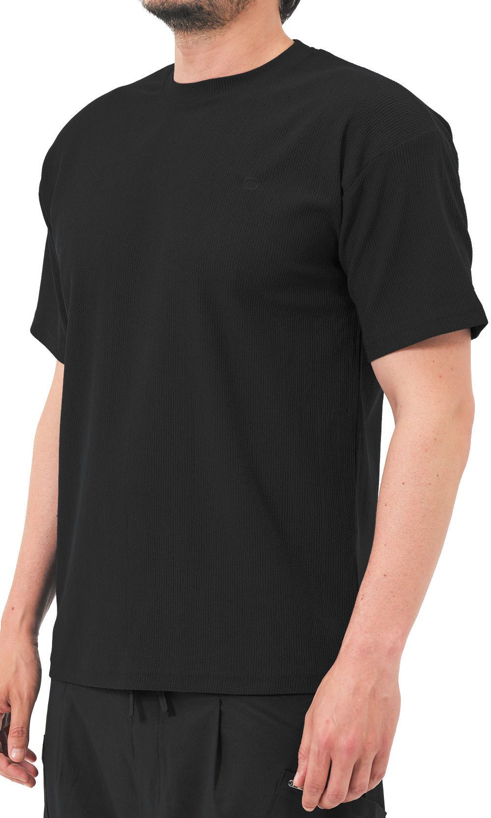 T-shirt oversized Waffle QTT3001 noir - Qabail