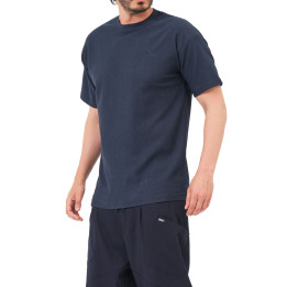 T-shirt oversized Waffle QTT3001 bleu nuit - Qabail