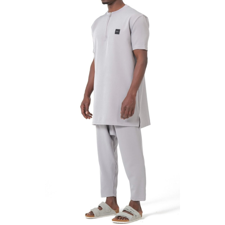 Ensemble QC Silent QTE2001 - gris clair - Qabail