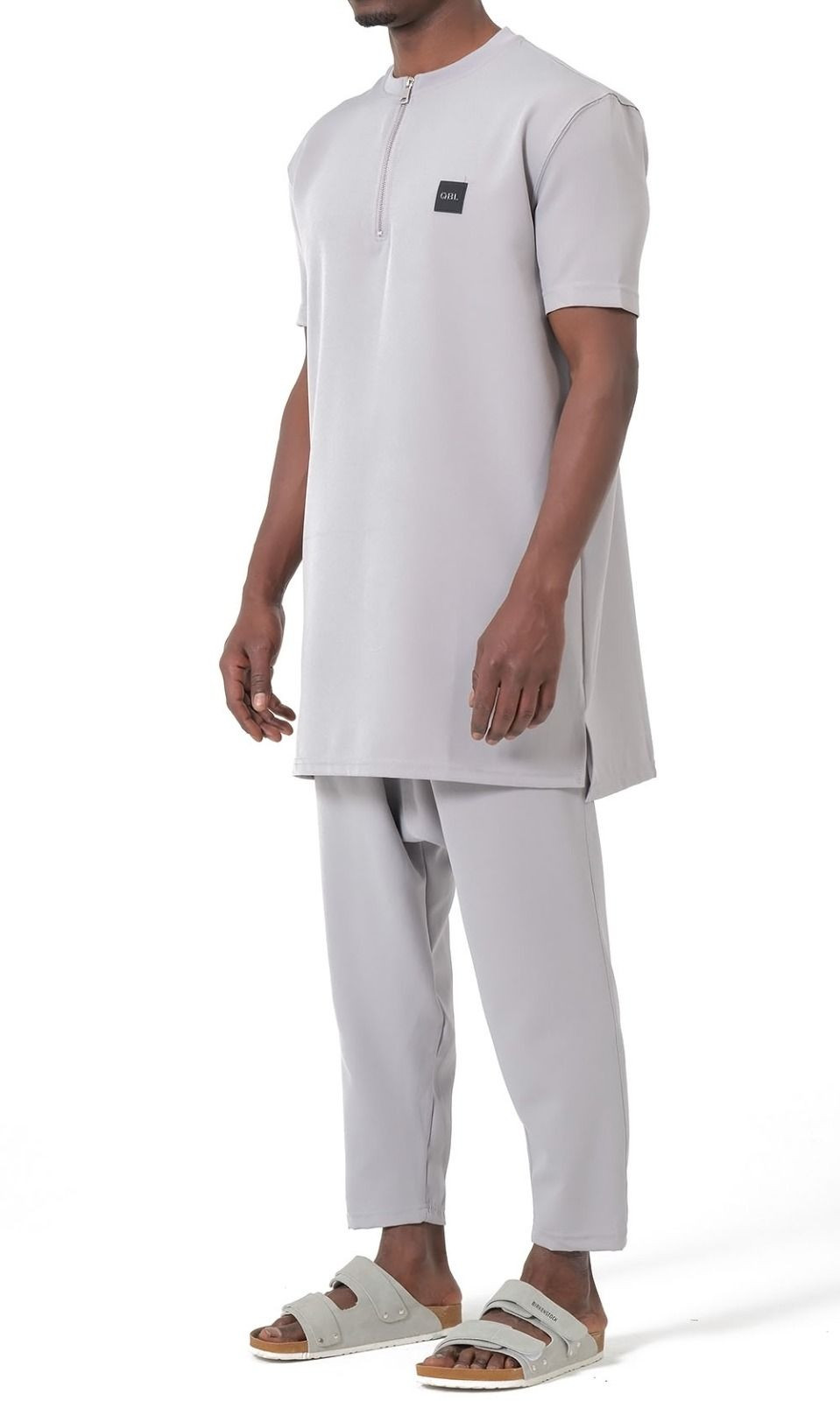 Ensemble QC Silent QTE2001 - gris clair - Qabail