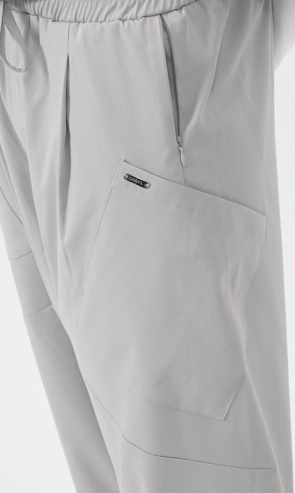 Sarouel Design QTS1012- gris clair - Qabail
