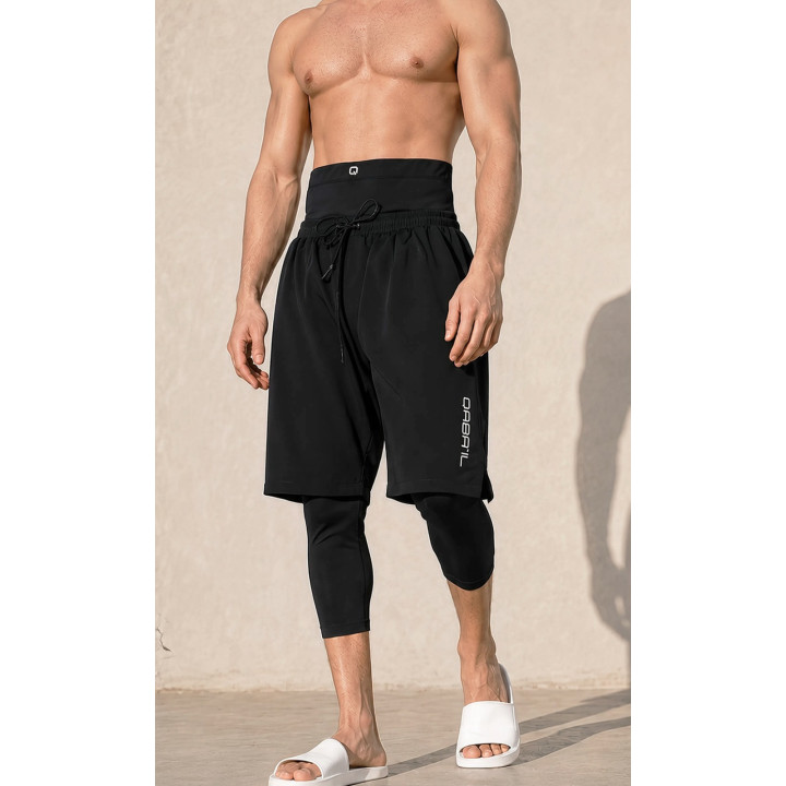 Sarouel swimshort de bain QTS1011- noir - Qabail