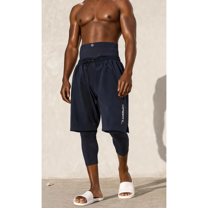 Sarouel swimshort de bain QTS1011- bleu nuit - Qabail