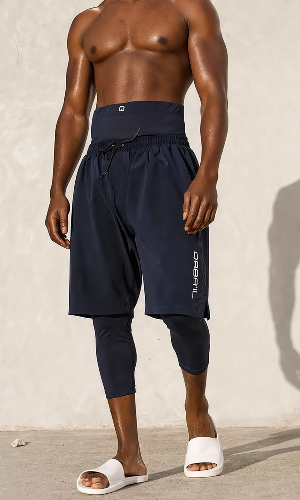 Sarouel swimshort de bain QTS1011- bleu nuit - Qabail