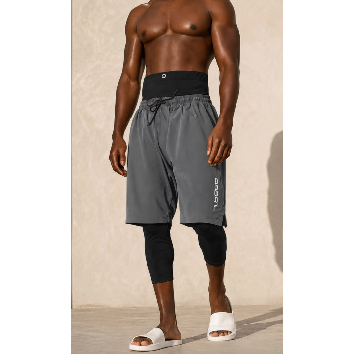 Sarouel swimshort de bain QTS1011- anthracite - Qabail