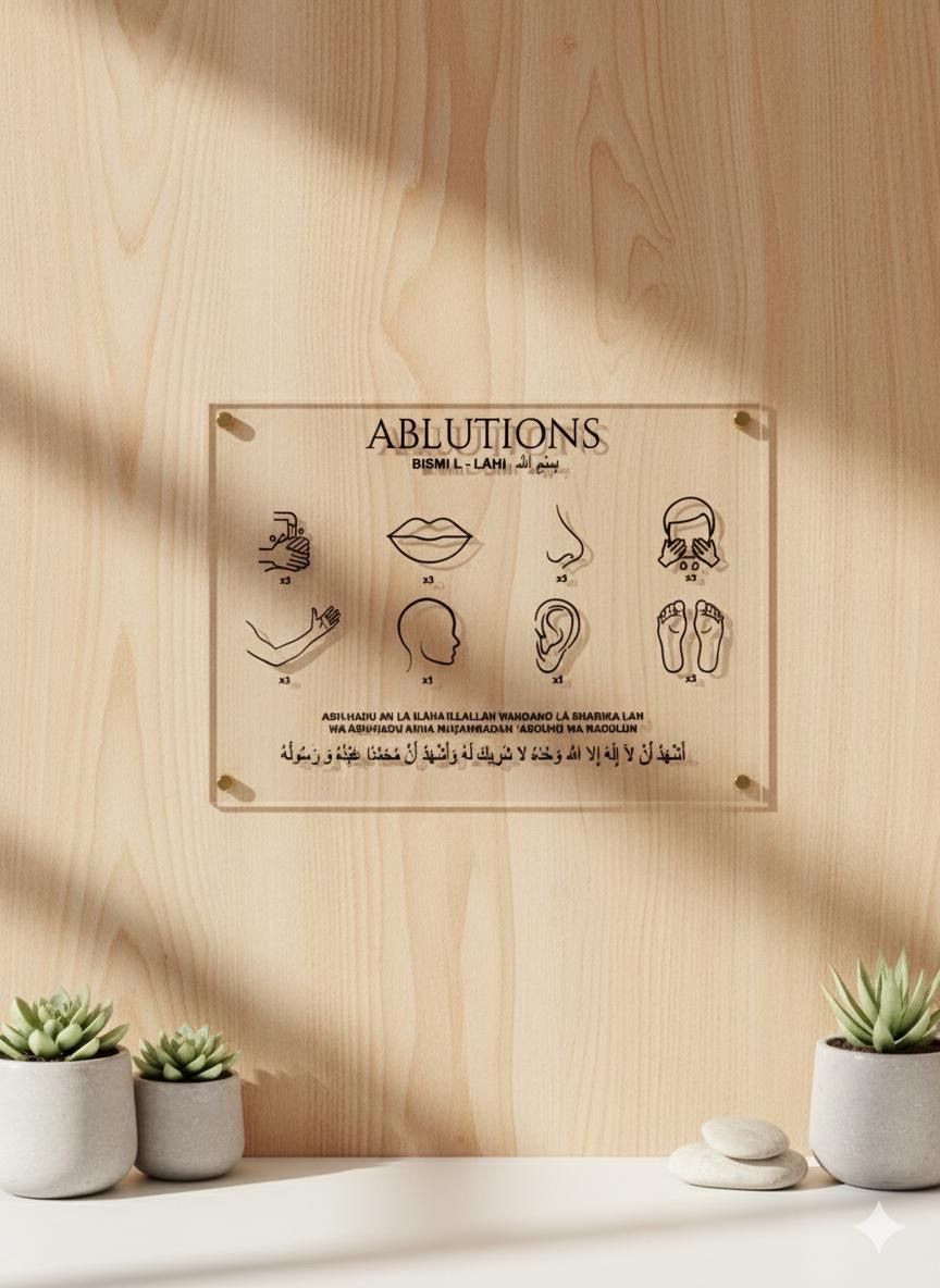 Invocations ablutions en plexi à accrocher