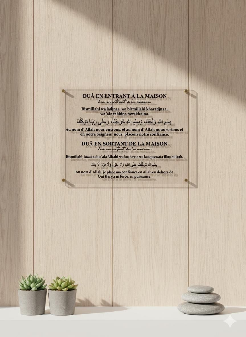 Plexi Invocations Maison à Accrocher 12x16 cm | Librairie Le Savoir