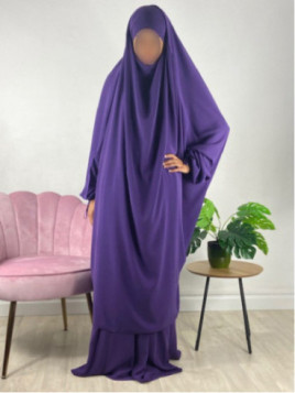 Jilbab 2 pièces violet 108...