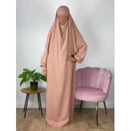 Jilbab 1 Pièce  - Vieux Rose 147/ 146 /  142 -  Wool Peach - El Bassira