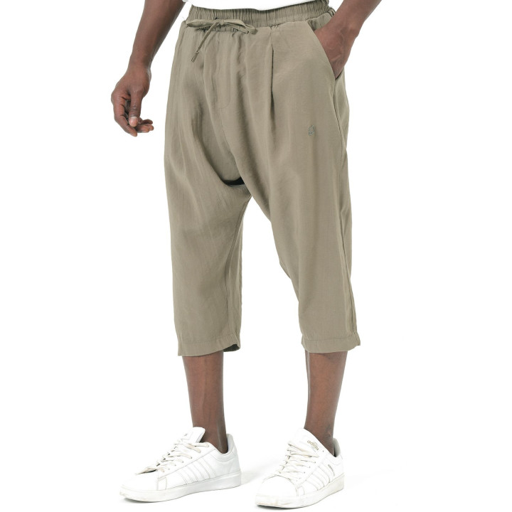 Pantacourt classik tencel QTS1010 - kaki - Qabail