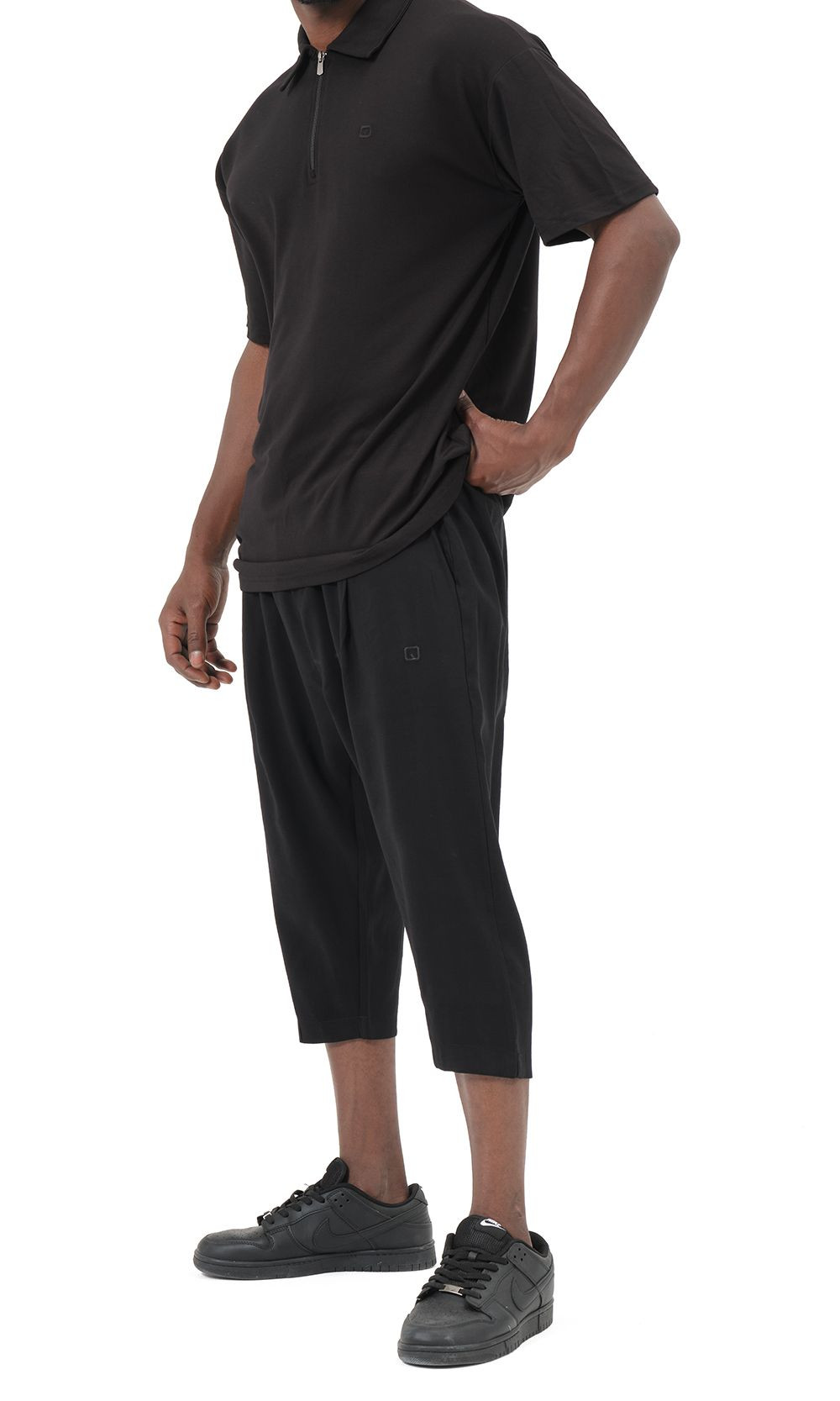 Pantacourt classik tencel QTS1010 - noir - Qabail
