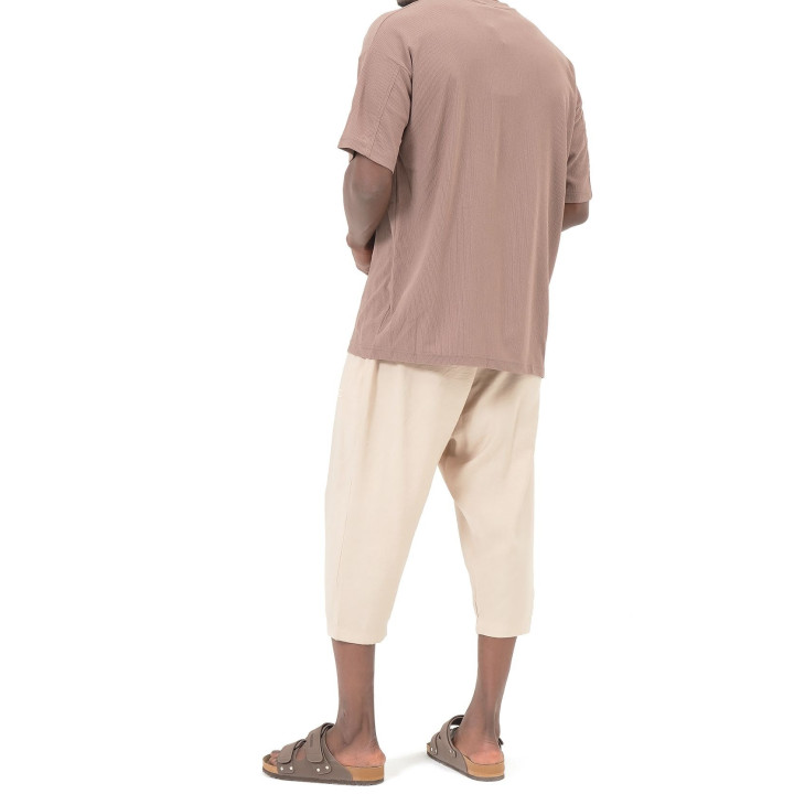 Pantacourt classik tencel QTS1010 - beige - Qabail