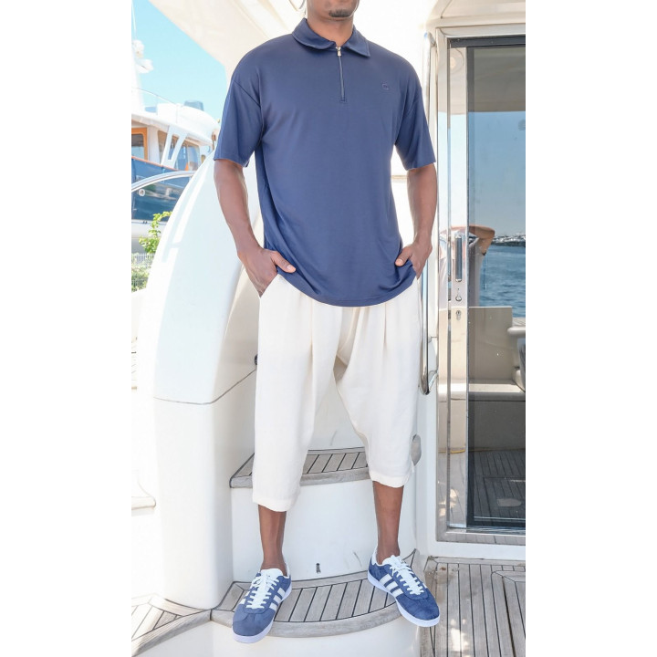 Pantacourt classik tencel QTS1010 - écru - Qabail