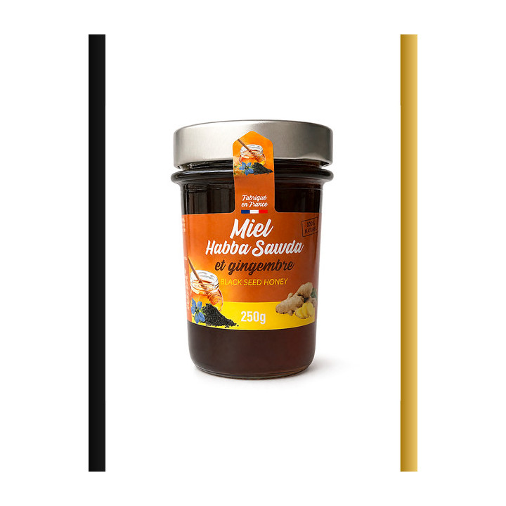 Miel habba sawda & gingembre (Zanjabil) | Pot de 250 g