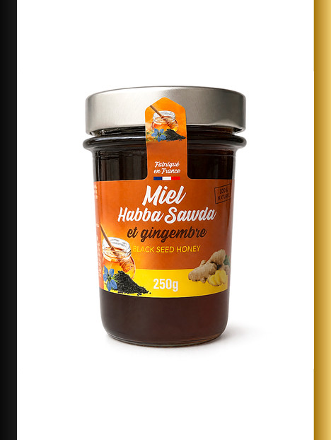 Miel habba sawda & gingembre (Zanjabil) | Pot de 250 g