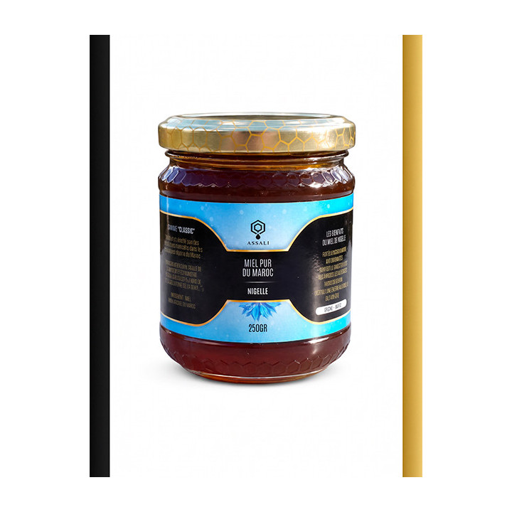 Miel pur du Maroc à la nigelle Assali - Pot de 250g