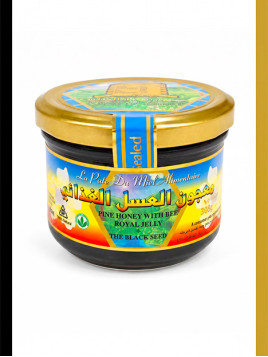 Miel de nigelle, gelée royale & pollen d'abeille River Of Honey - Pot de 300g