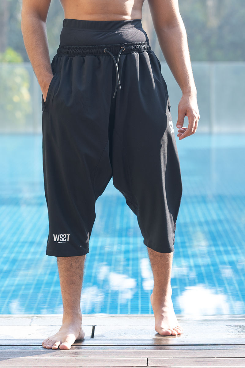 Sarouel de bain long - noir  - Wassat
