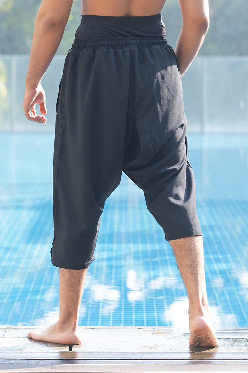 Sarouel de bain long - noir  - Wassat