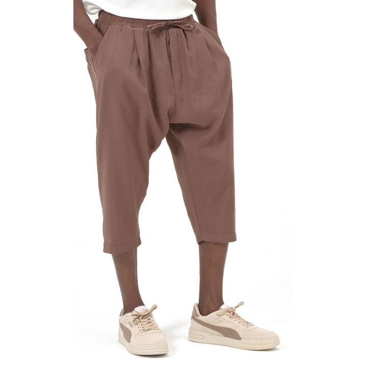 Pantacourt classik tencel QTS1010 - marron - Qabail