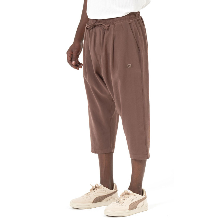 Pantacourt classik tencel QTS1010 - marron - Qabail