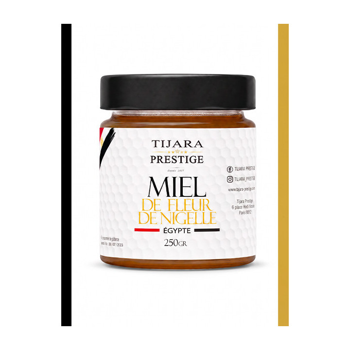 Miel de fleur de nigelle d'Égypte - Tijara Prestige - Pot de 250g