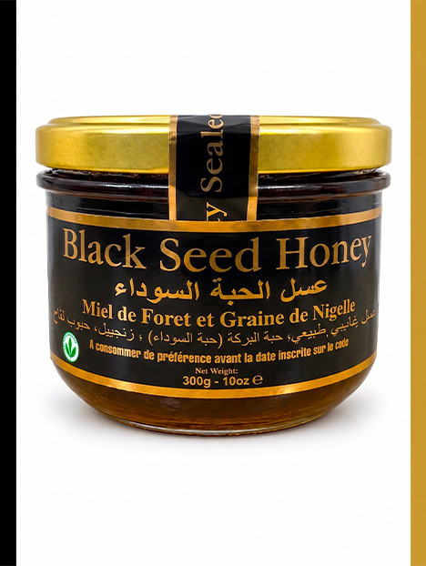 Black seed honey - Miel de forêt & graines de nigelle - Pot de 300g
