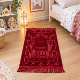 Tapis de prière enfant - rouge
