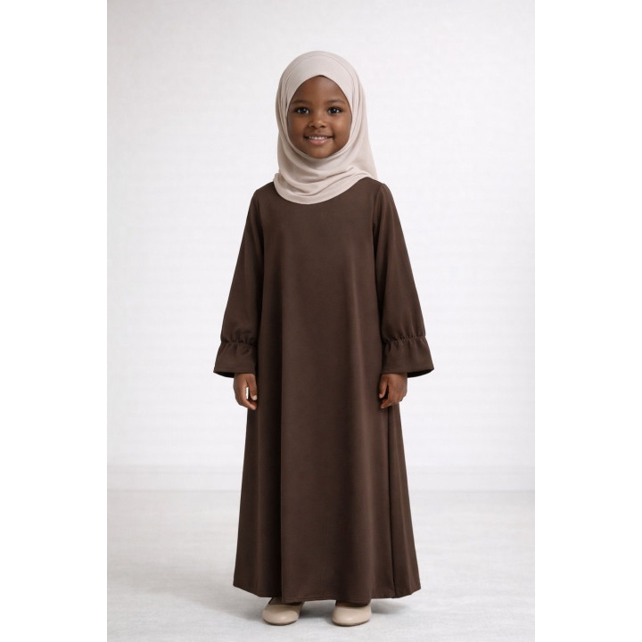 Abaya enfant 443 - marron