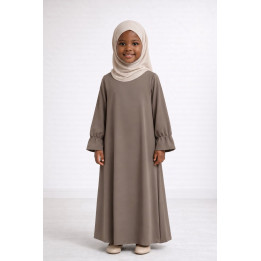 Abaya enfant 443 - taupe clair