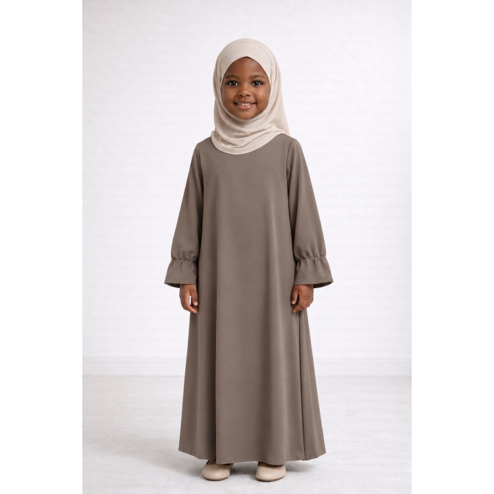 Abaya enfant 443 - taupe clair