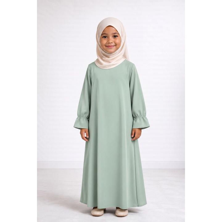 Abaya enfant 443 - vert d'eau