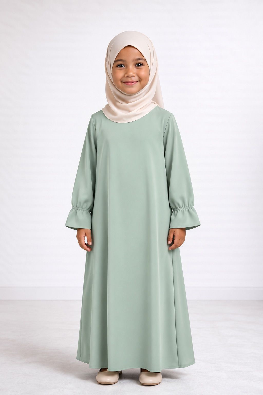 Abaya enfant 443 - vert d'eau