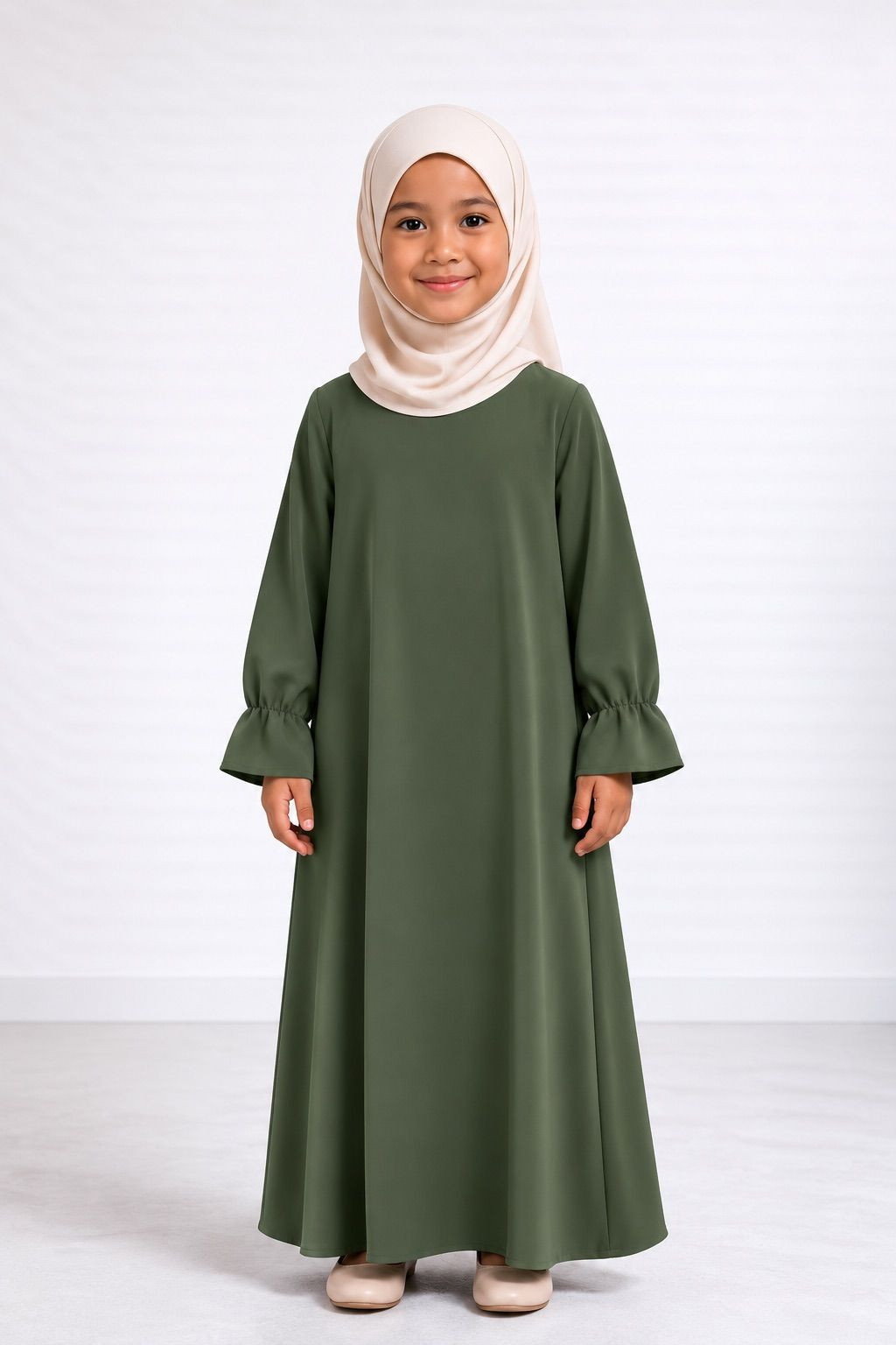 Abaya enfant 443 - kaki
