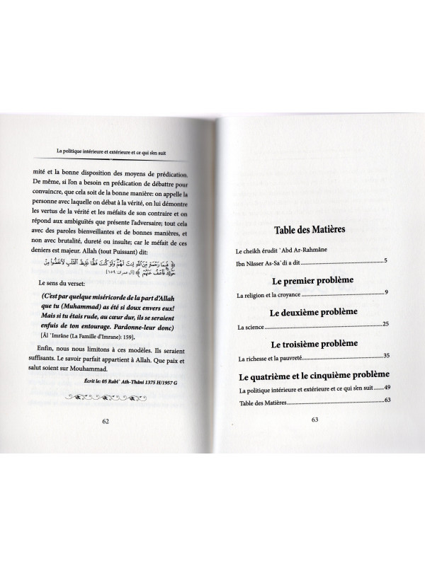 La vraie religion règle tous les problèmes