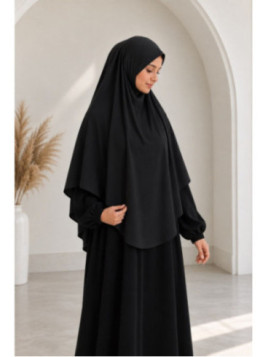 Khimar en jersey 1783 - noir