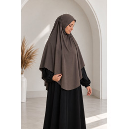 Khimar en jersey 1783 - marron foncé