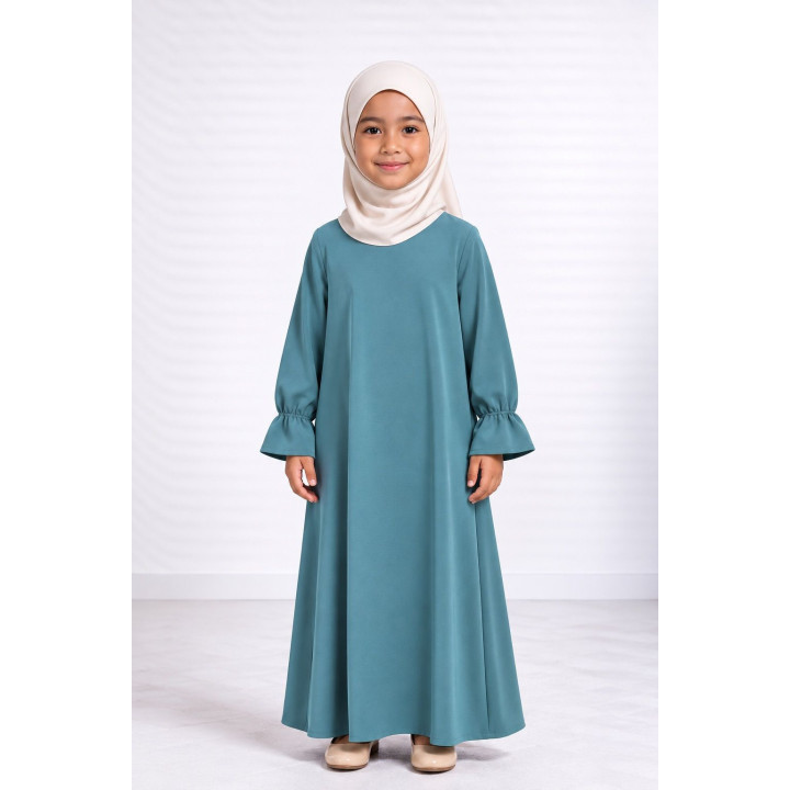 Abaya enfant 443 - vert émeraude